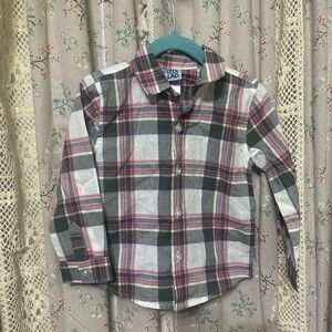 Little Lad Long Sleeve Plaid Button Down Shirt Boys Size 24M